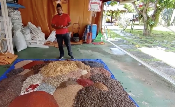 Treeapp’s project coordinator Joaquim with native tree seeds to be planted in Bonito