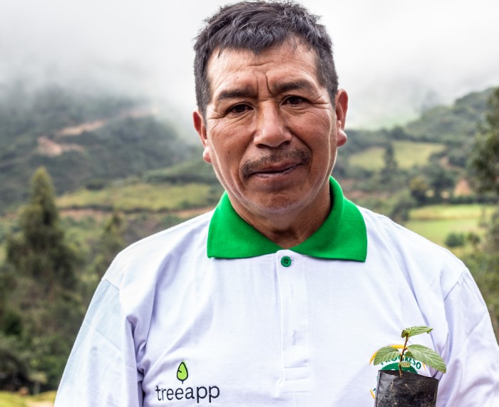 Mr. Gabino Tocto Padilla, one of Treeapp’s local planters in Peru